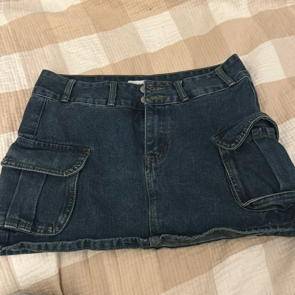 Made in Korea mini skirt/skort cargo style denim